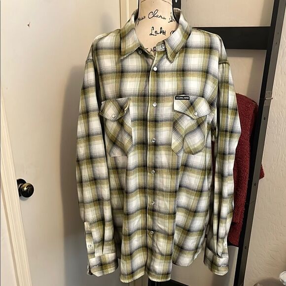 Dixxon Sublime 40Oz To Freedom Pearl Snap Multicolor Plaid Button Closure Shirt - Picture 5 of 14